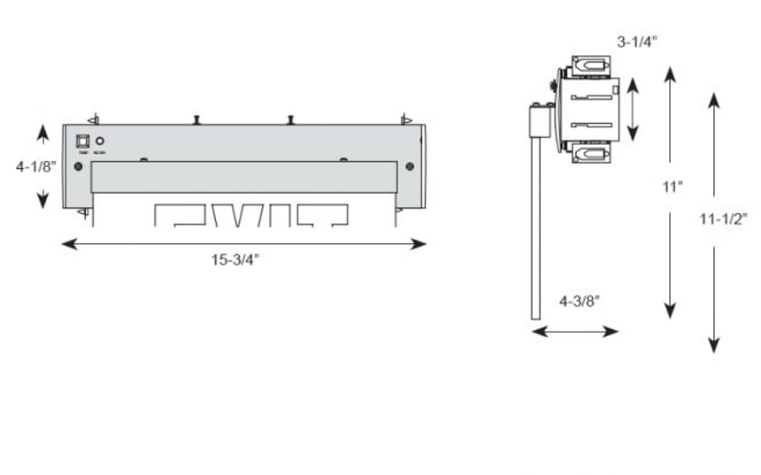 Alcon 16116-WM Single Sided Edge Lit Wall Mount LED Exit Sign