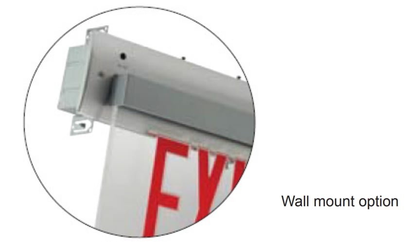 Alcon 16116-WM Single Sided Edge Lit Wall Mount LED Exit Sign