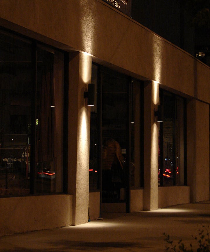 Alcon 11226-4ND-DI Pavo Architectural LED 4 Inch Round Cylinder 2-Direction Wall Mount Light Fixture