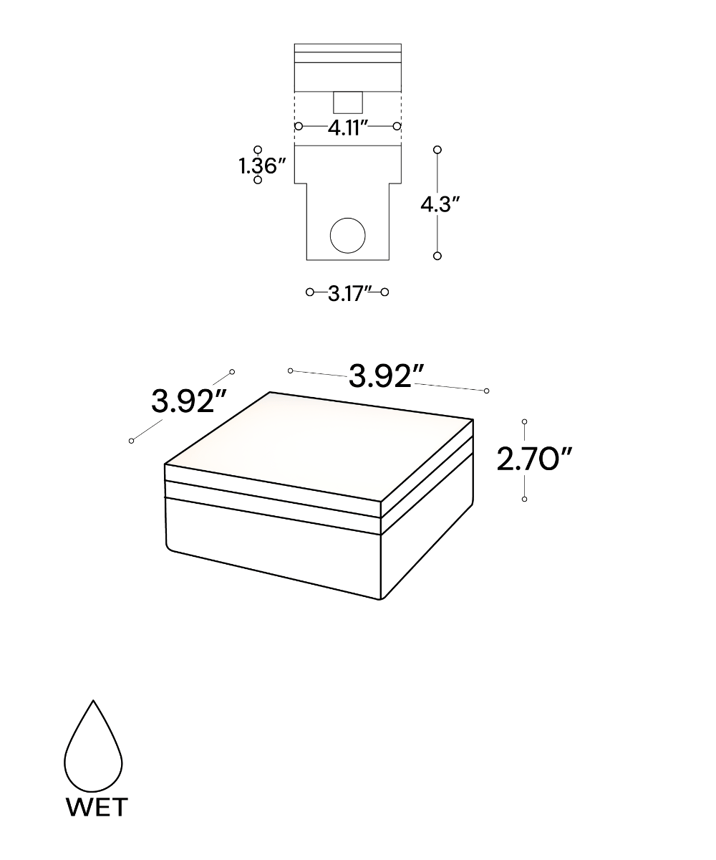 4-Inch Architectural RGB LED Brick Drive-Over Well Light