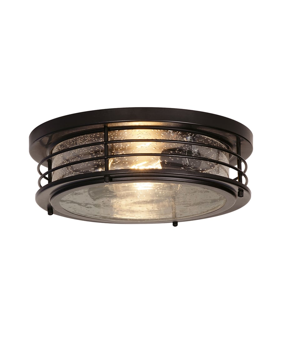 Alcon 11139 13-Inch Industrial Flush Mount Ceiling Light 