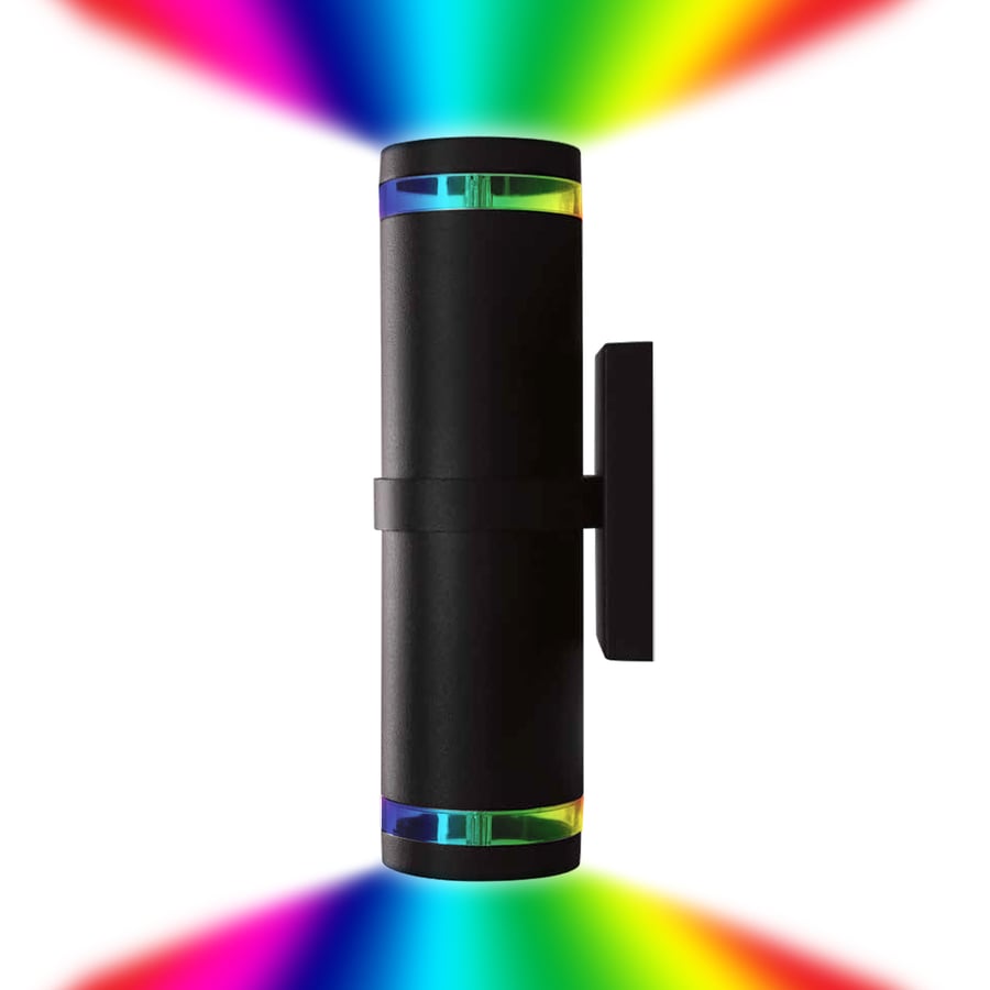 Exterior RGBW Color-Changing LED Cylinder Wall Light