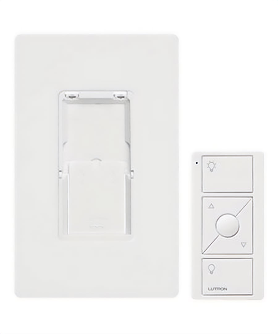 Lutron Caseta PJ2-WALL-WH-L01 Remote Control with Wall Mounting Kit