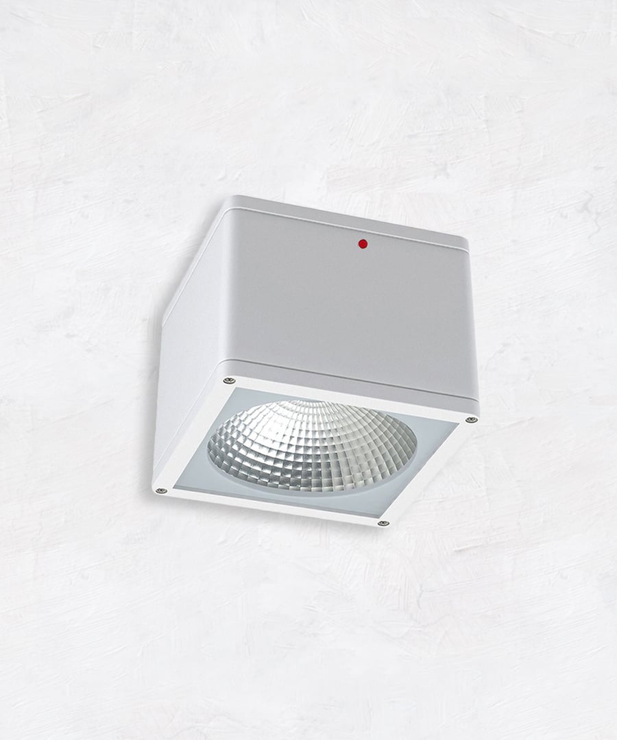 Alcon 11224-EM10 Pavo Architectural LED 6 Inch Square Ceiling Light with Internal Emergency Backup