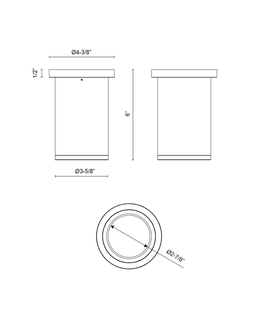 4-Inch LED Exterior Surface-Mount Cylinder Light