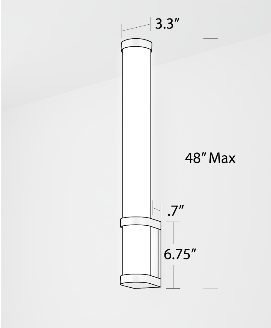 Vertical Architectural LED Wall Mount Linear Sconce