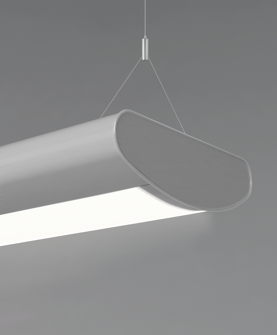 Half-Oval LED Linear Suspension Light