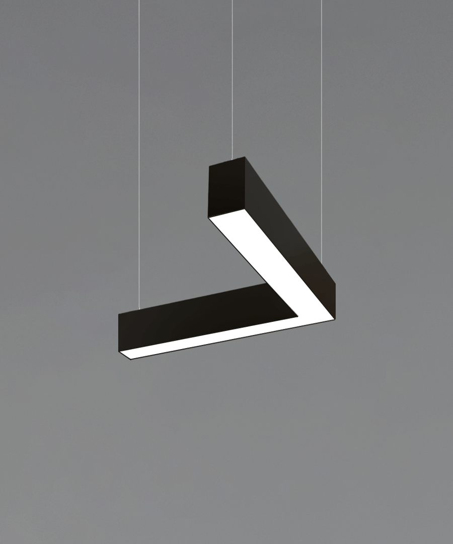 2-Inch L-Shaped LED Linear Pendant Light