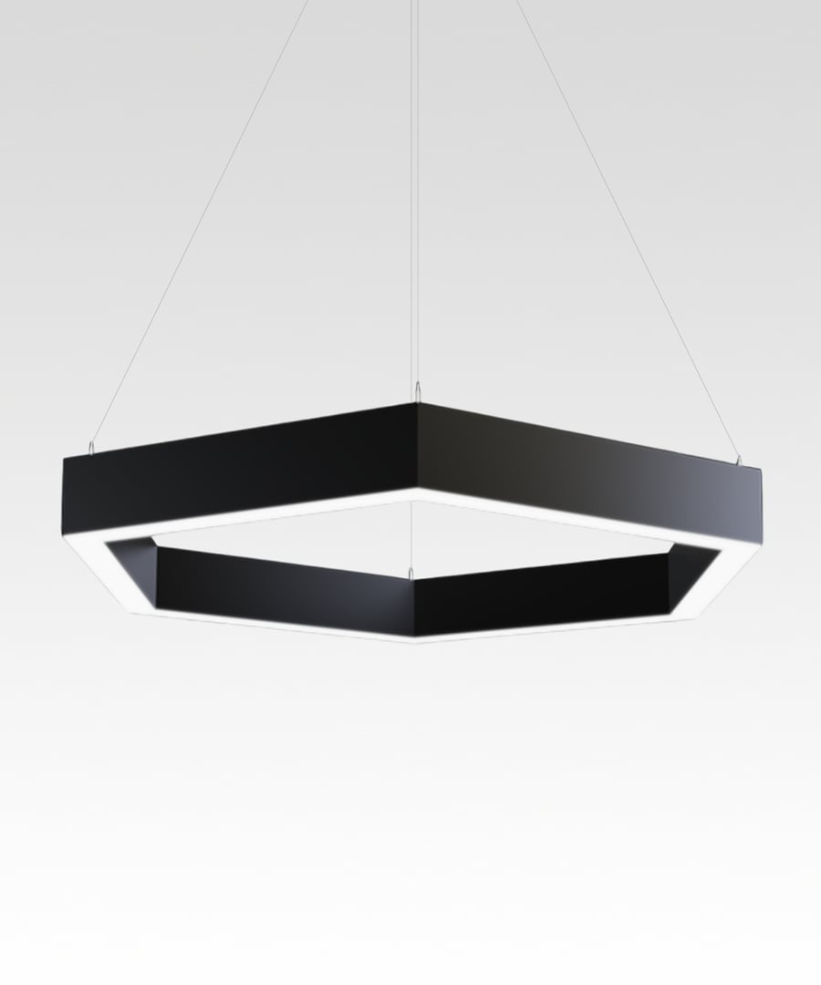 4-Foot Hexagon LED Pendant Uplight and Downlight