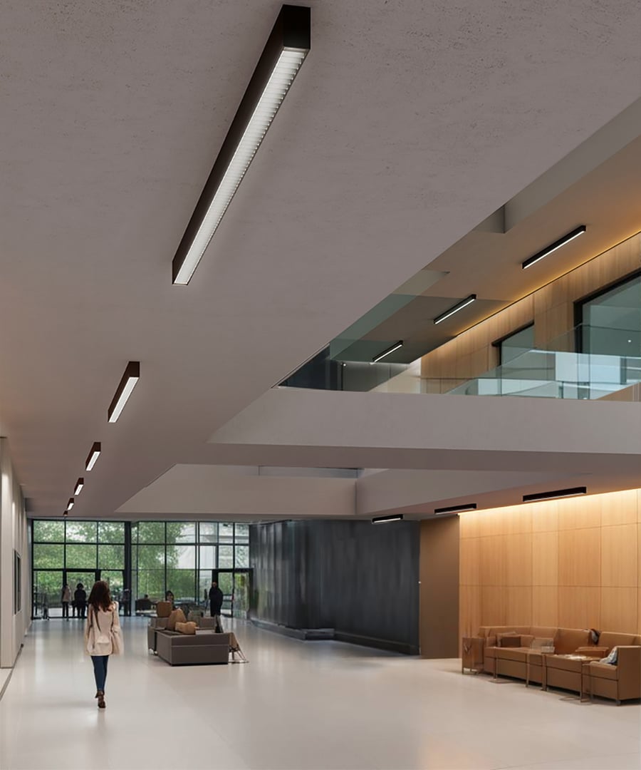 2-Inch Louver Linear LED Ceiling Light