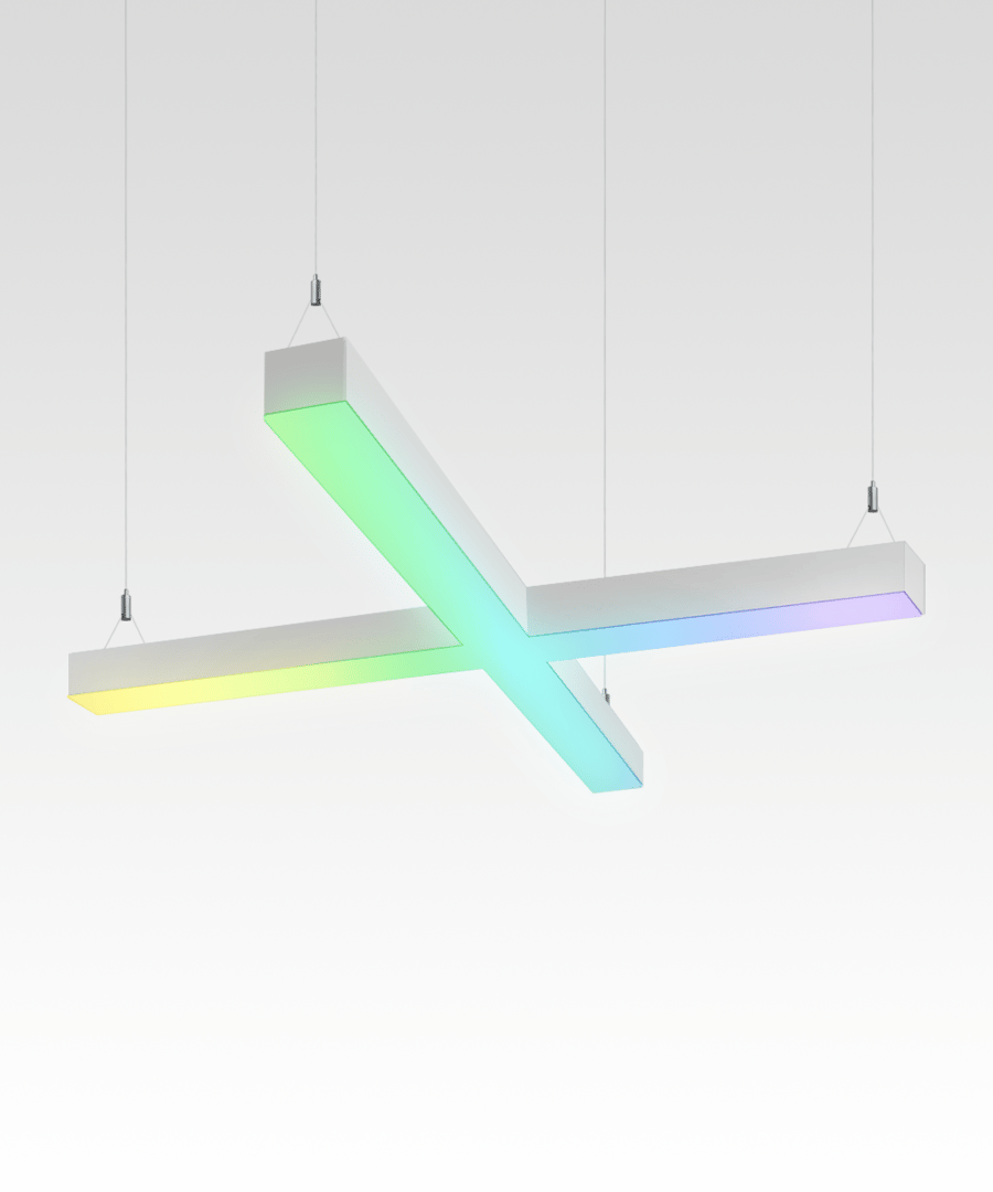4-Inch RGBW Color-Changing X-Shaped LED Pendant Light