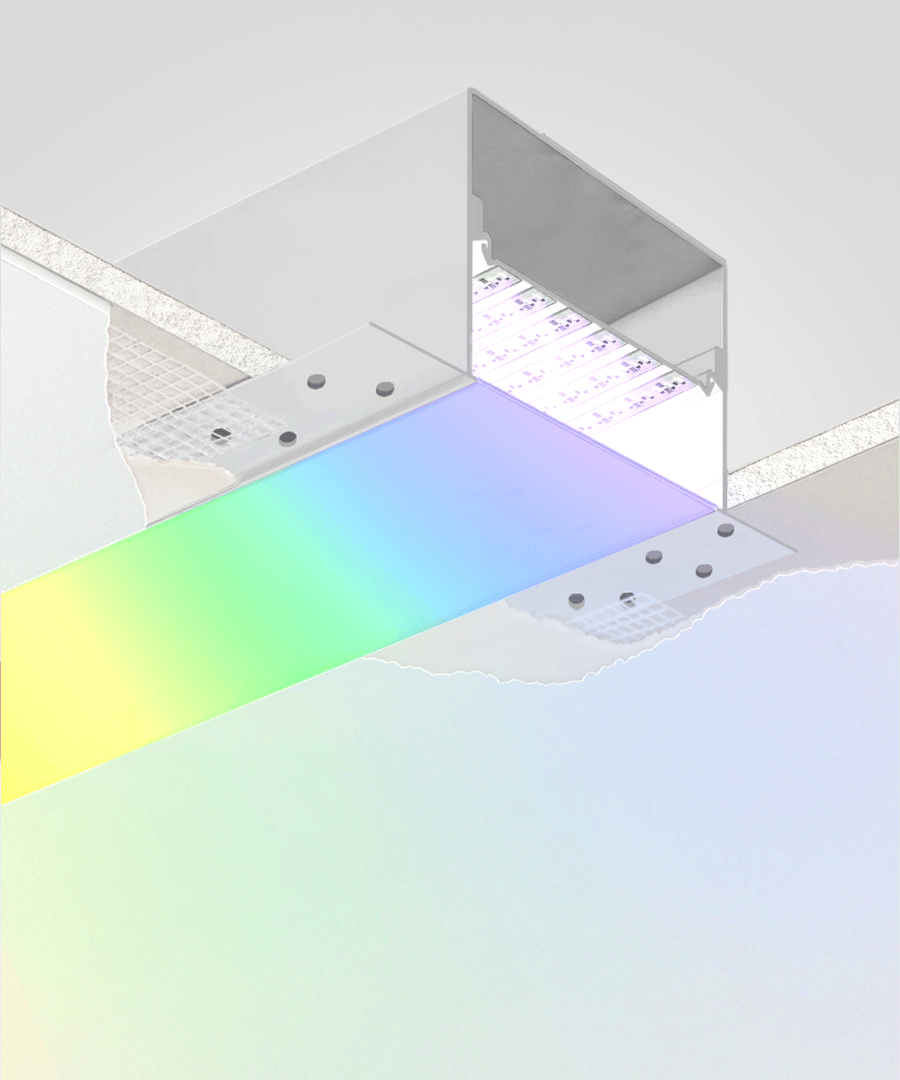 6-Inch RGBW Color-Changing Linear Recessed LED Light