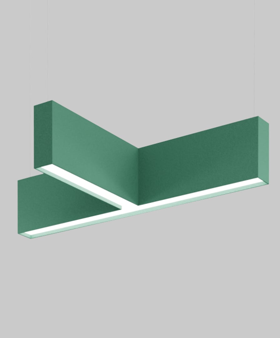 Alcon 12101-20-T-10 LED T-Shaped 10 Inch Height Sound Absorbing Acoustic Pendant Light