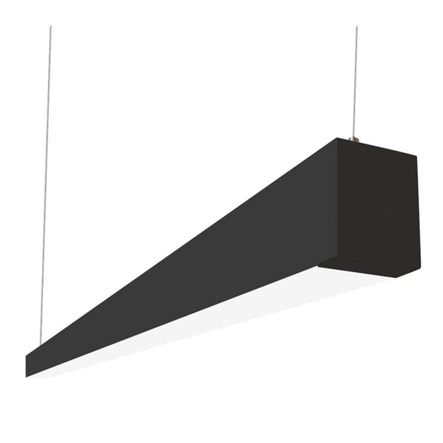 Alcon Lighting Beam 253 Series 12145-8 LED 2.5 Inch Aperture 8 Foot Enclosed Linear Pendant Light Fixture - Black