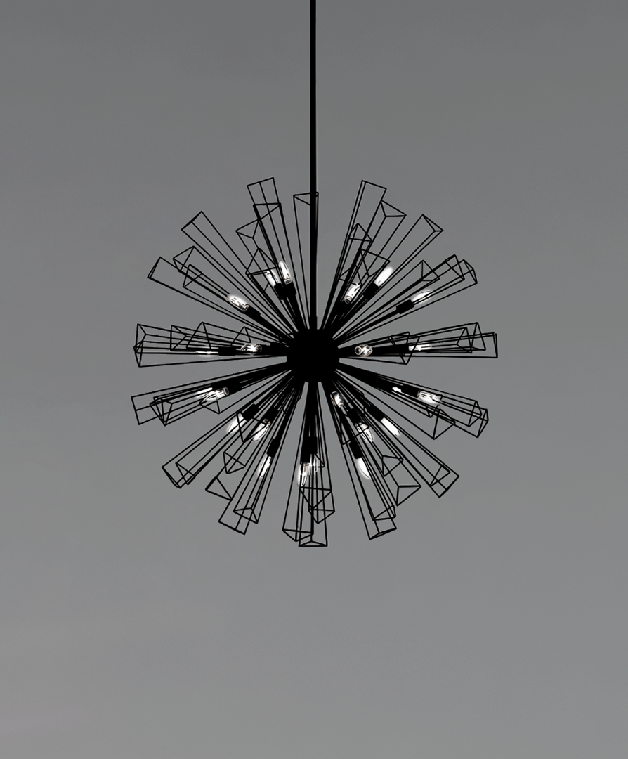 35-Light 54-Inch Sphere Chandelier Decorative Pendant Light