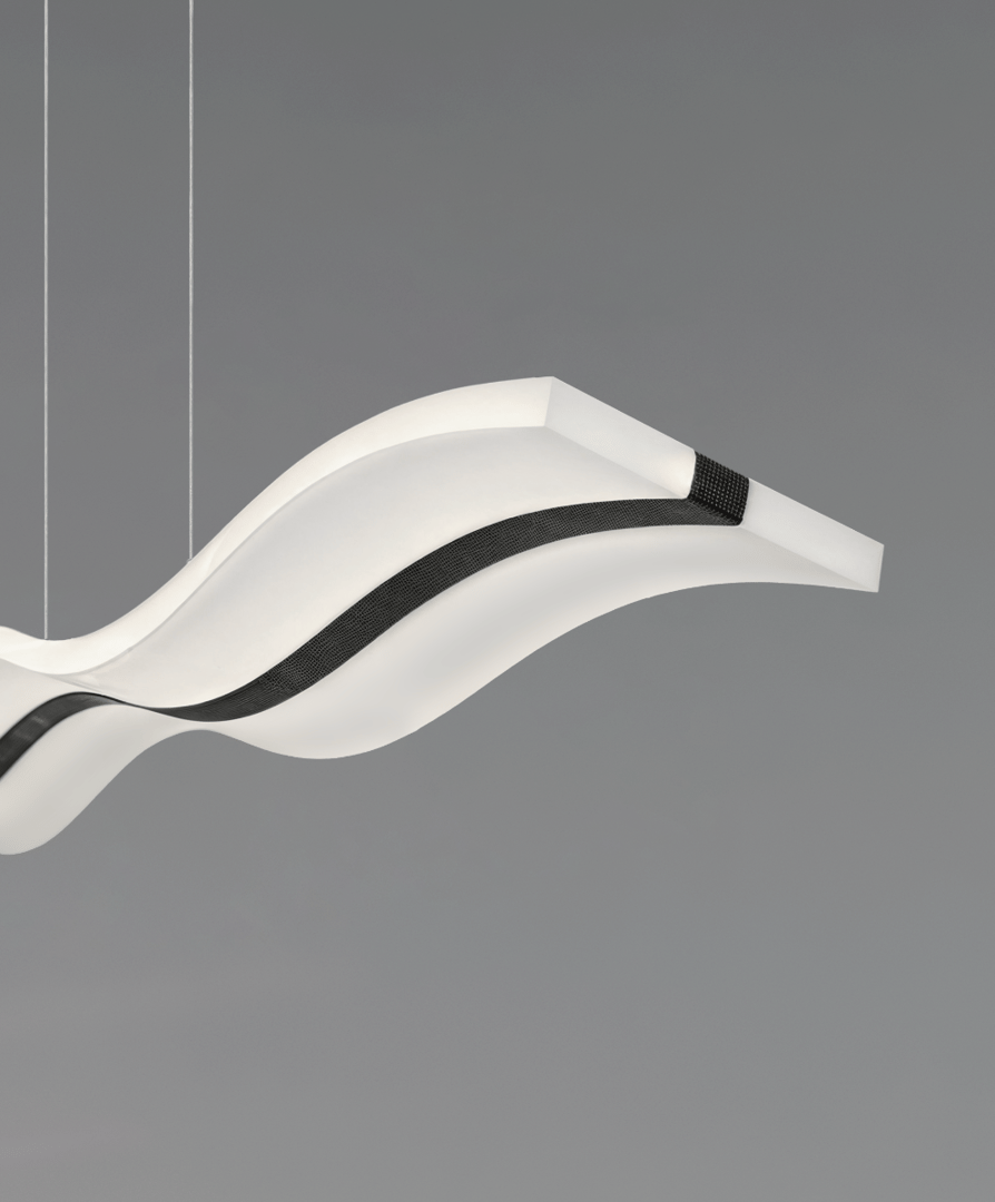 38-Inch LED Wave Pendant Light