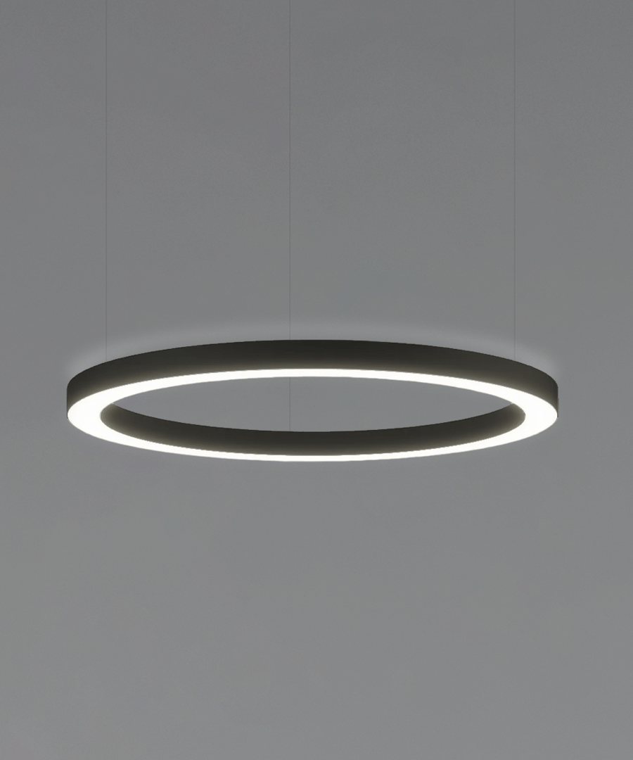 Large Round Chandelier LED Ring Pendant Uplight and Downlight