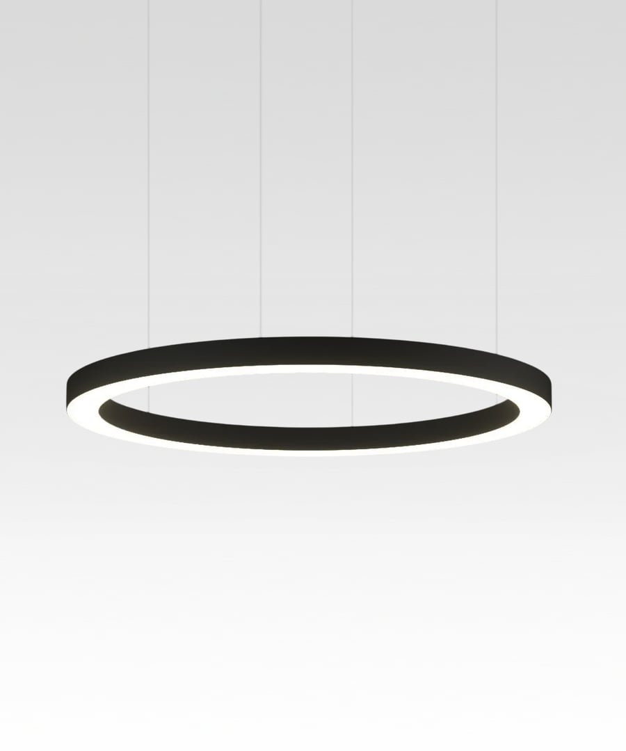 Large Circular LED Chandelier Slim Ring Pendant Uplight or Downlight