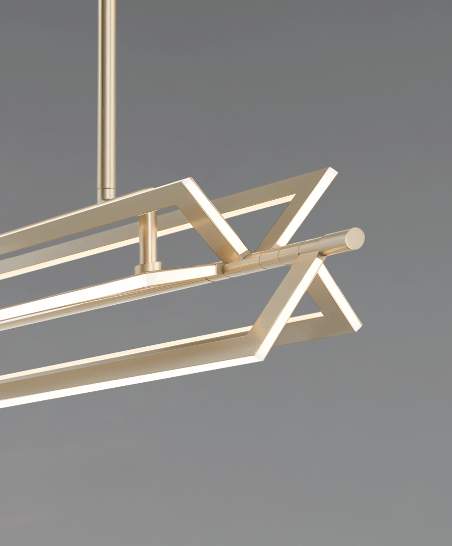 Decorative Edge-Lit Island Chandelier