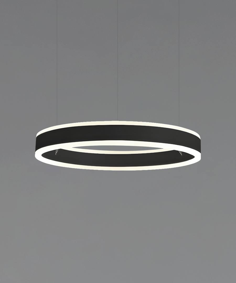 1-Tier Round Chandelier LED Ring Pendant Up and Down Light