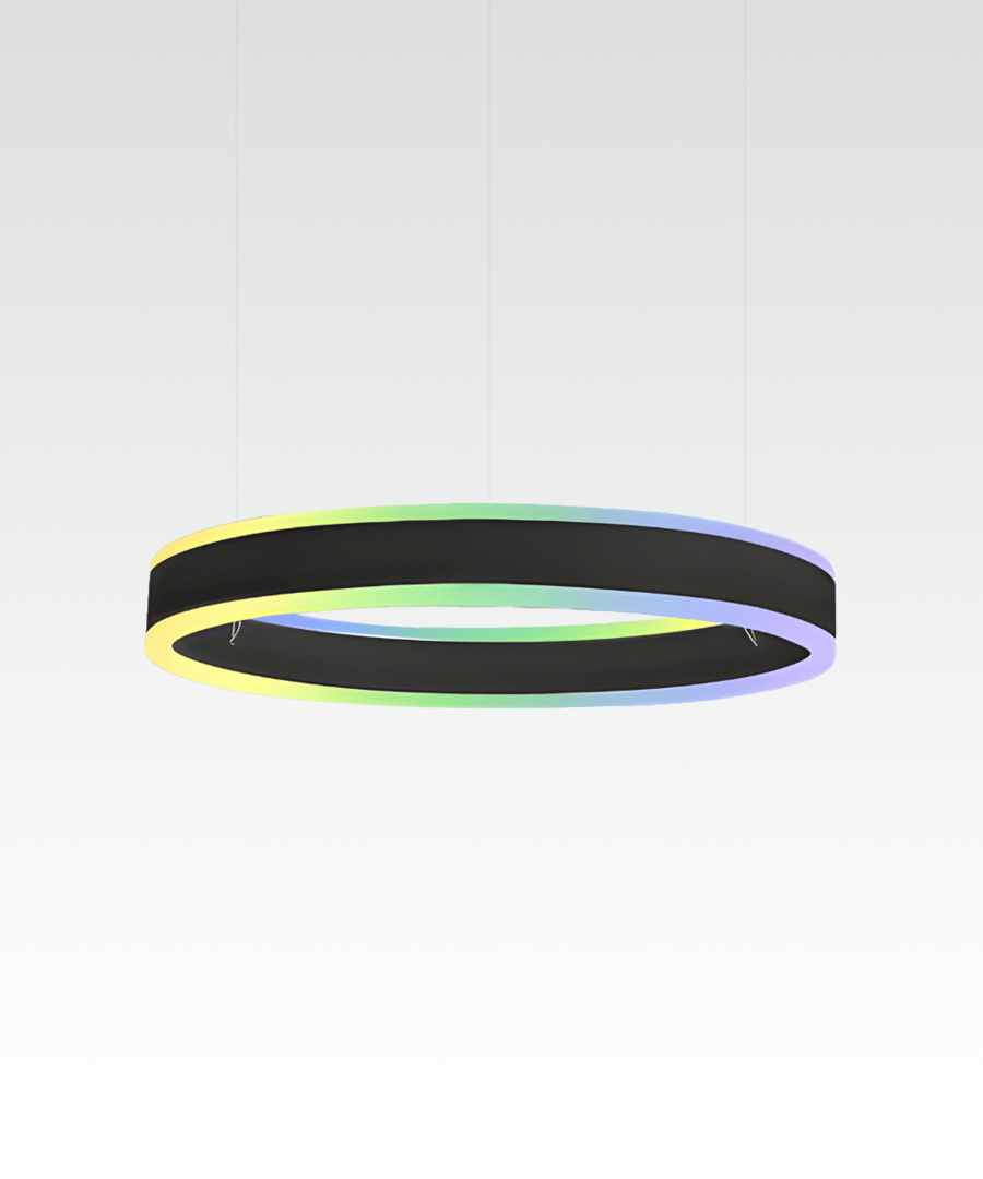1-Tier Round Chandelier RGBW LED Ring Pendant Up and Down Light