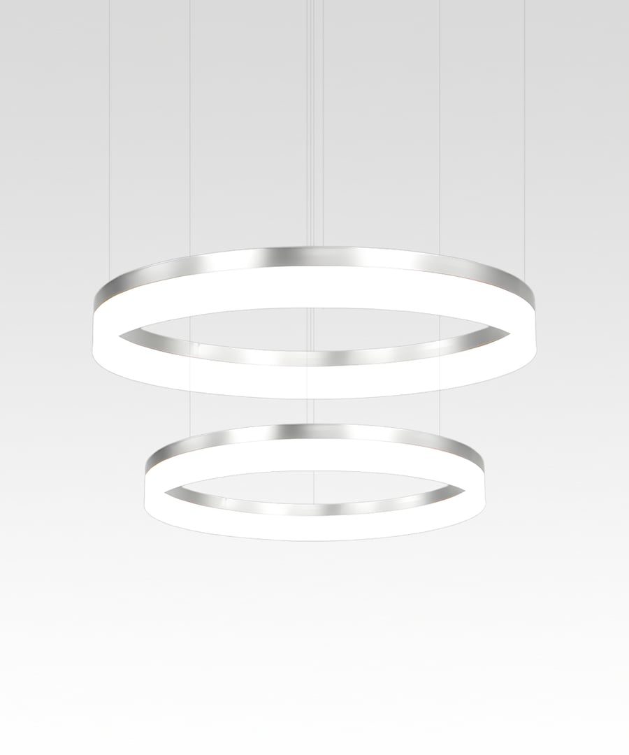 2-Tier LED Ring Chandelier Pendant Downlight