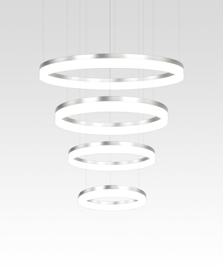 4-Tier LED Ring Chandelier Pendant Downlight