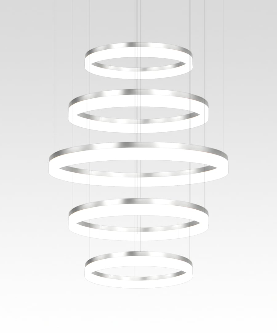 5-Tier LED Ring Chandelier LED Pendant Downlight