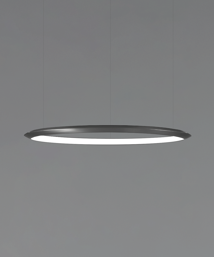 1-Tier Suspended Architectural LED Ring Chandelier