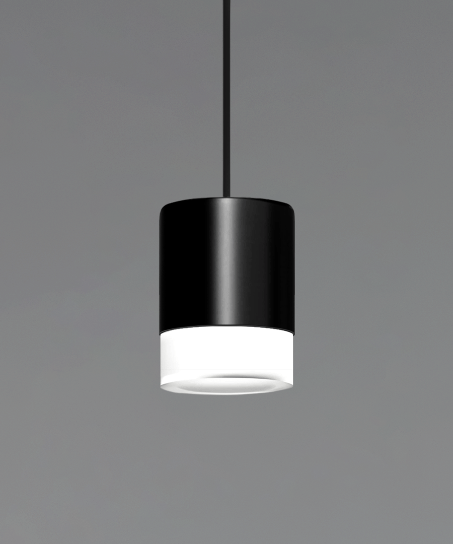 4.5-Inch Opal Drop Lens LED Cylinder Pendant Light