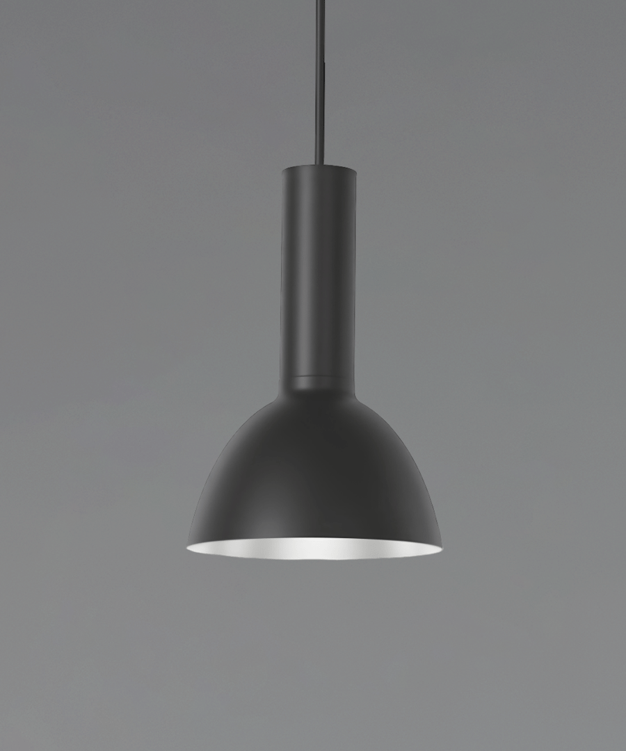 Industrial Half-Moon Dome LED Cylinder Pendant Light