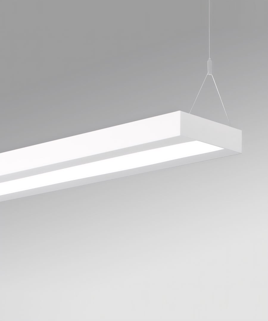 Architectural Antimicrobial Suspended LED Linear Ceiling Light