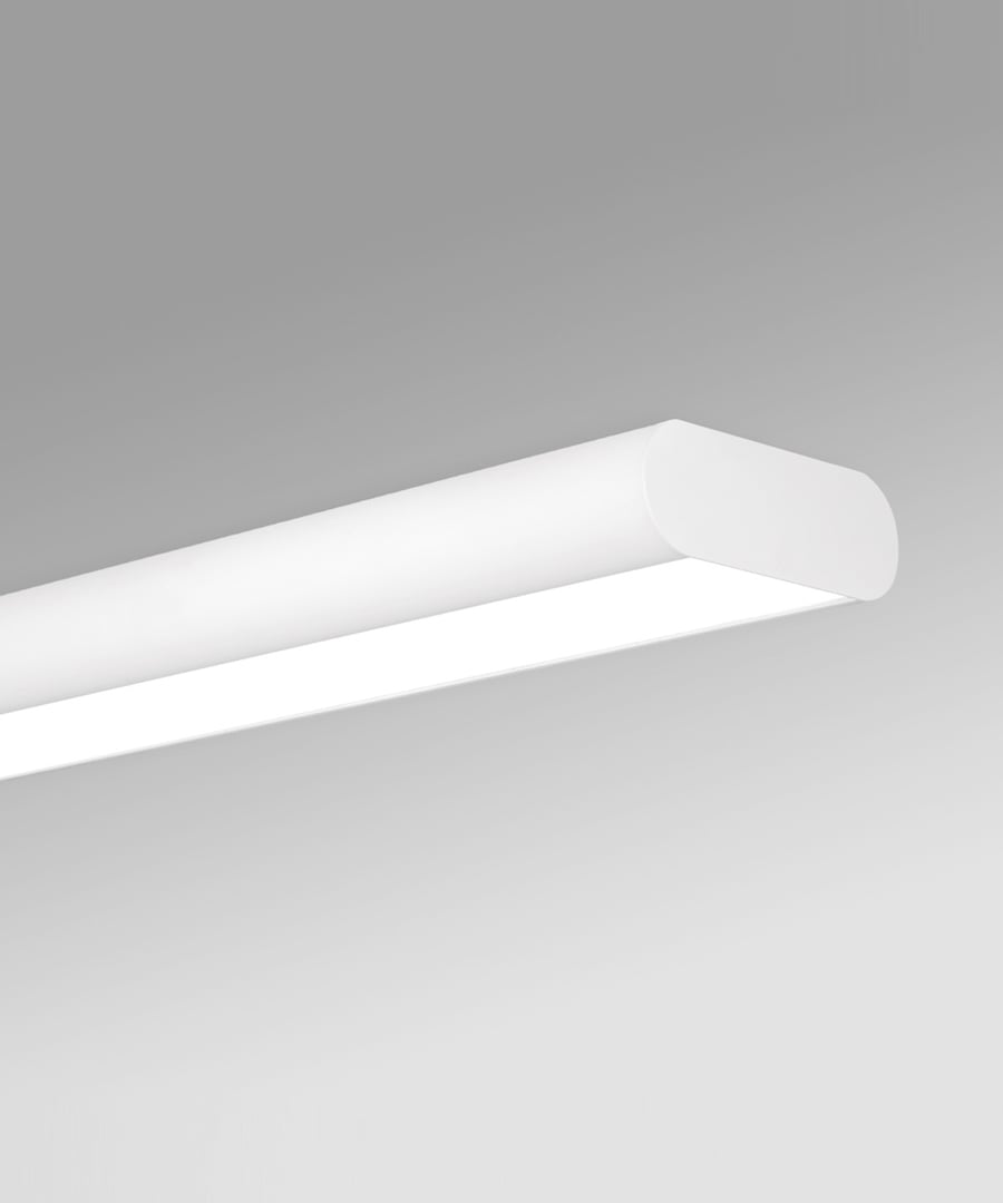 Antimicrobial Surface-Mounted Linear Capsule LED Ceiling Light