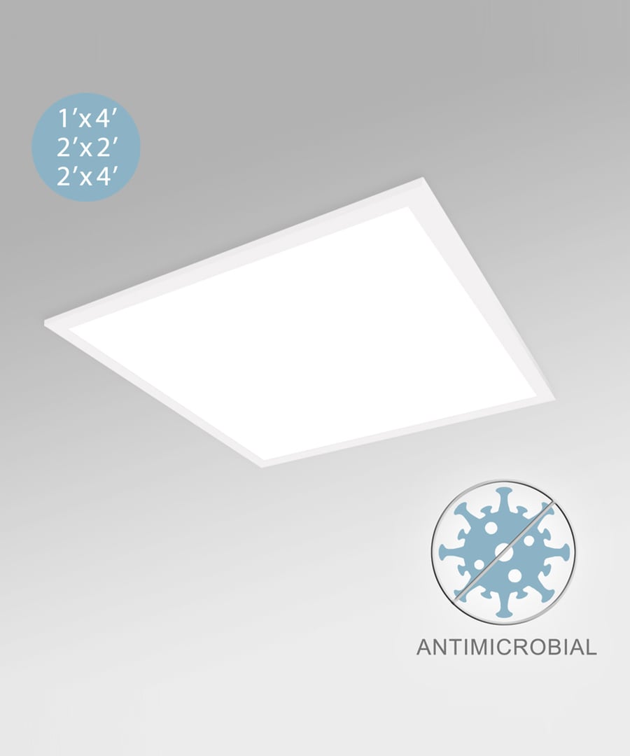 Antimicrobial Back-Lit Field-Adjustable LED Panel Light
