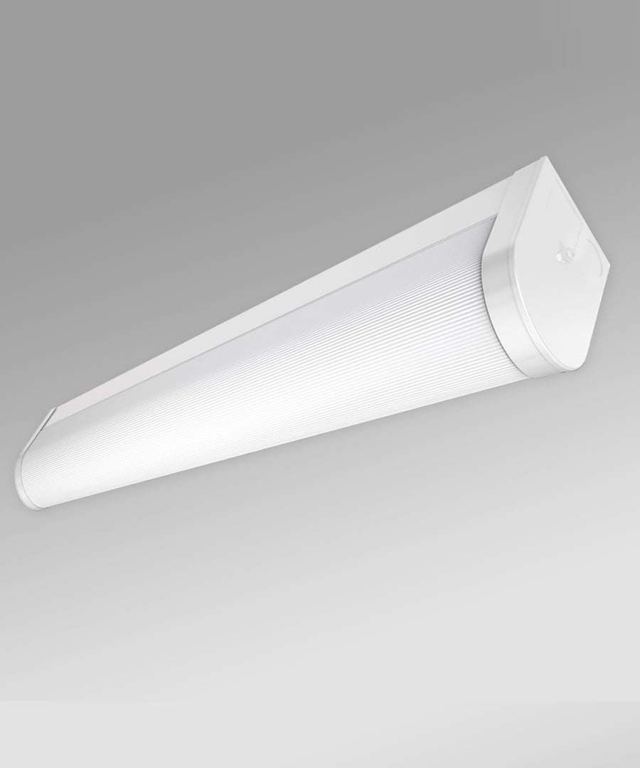 Antimicrobial Wrapped Linear Hemisphere LED Ceiling Light