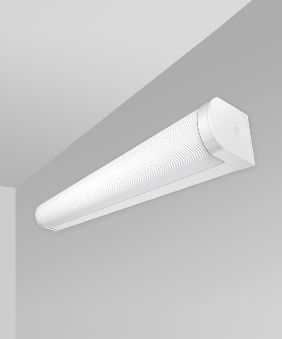 Antimicrobial Wrapped Linear Hemisphere LED Wall Light