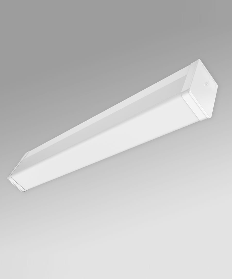 Antimicrobial Wrapped Linear Block LED Ceiling Light