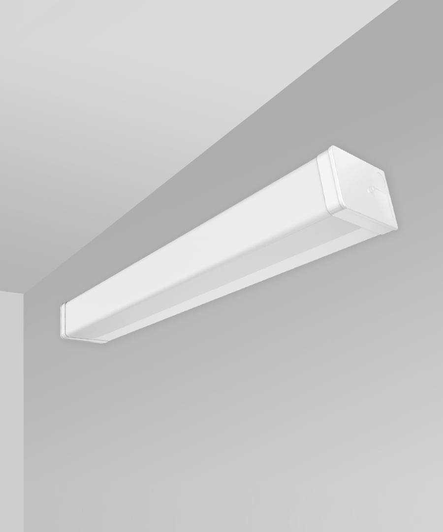 Antimicrobial Wrapped Linear Block LED Wall Light