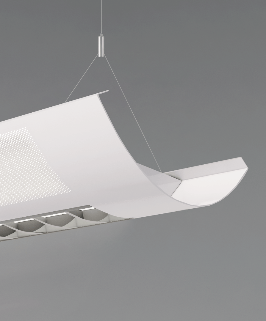 Color Temperature Switch Half-Moon Linear LED Pendant Light