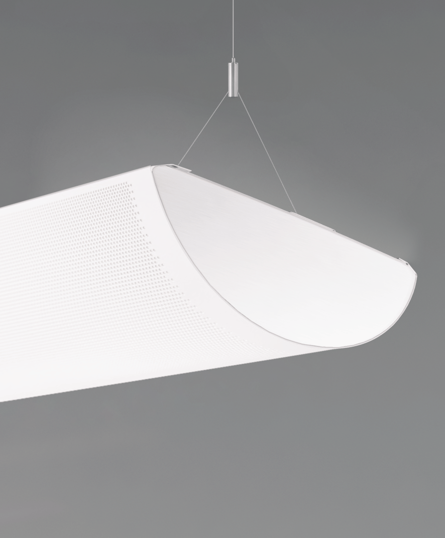 4-Foot Half-Moon Linear Perforated LED Pendant Light