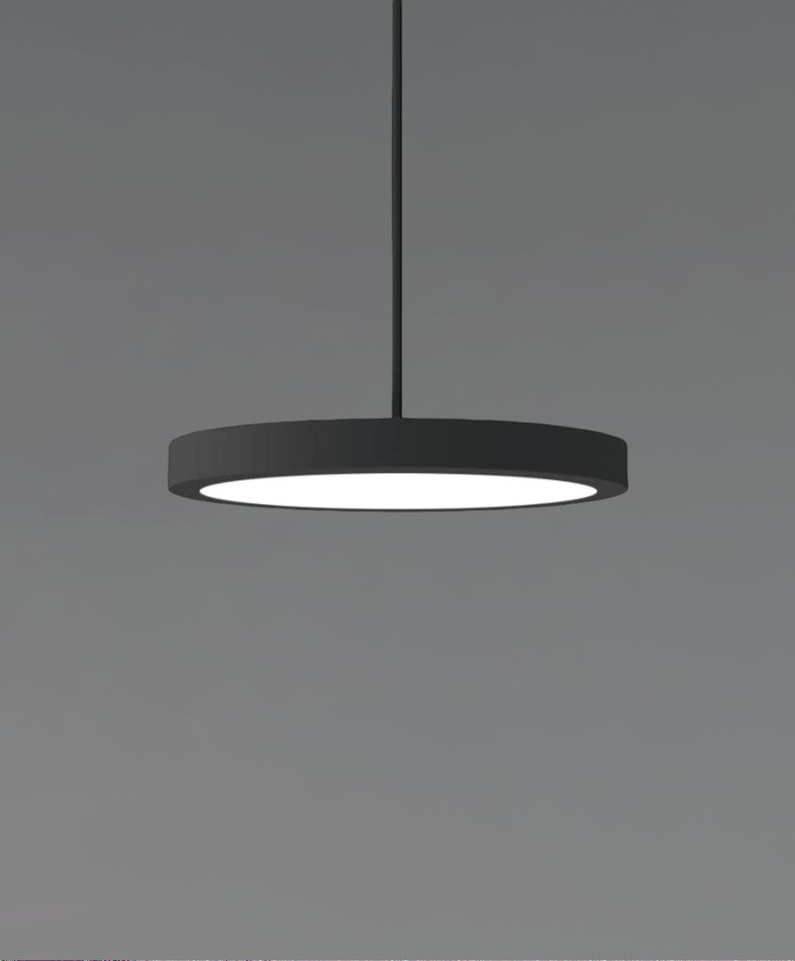 24-Inch Color Temperature Selectable Pendant LED Disk Light