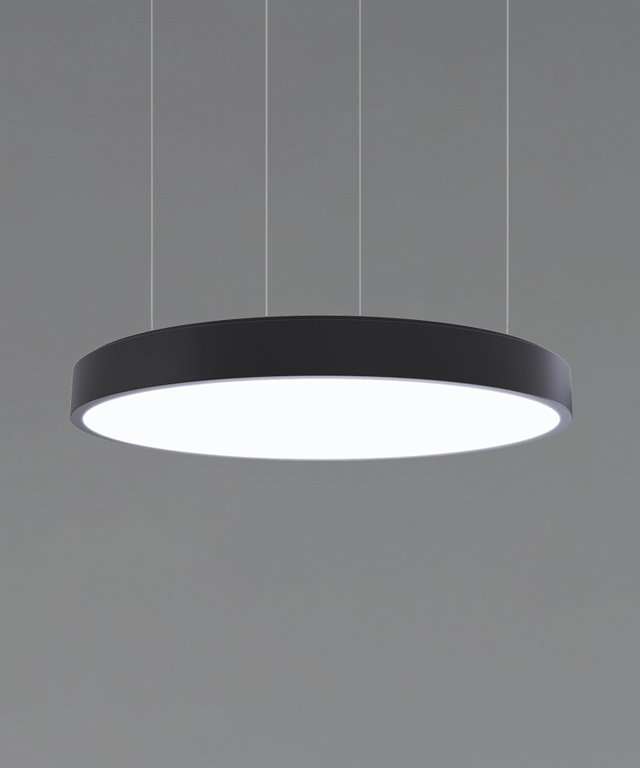 Round-Panel LED Pendant Disk Light