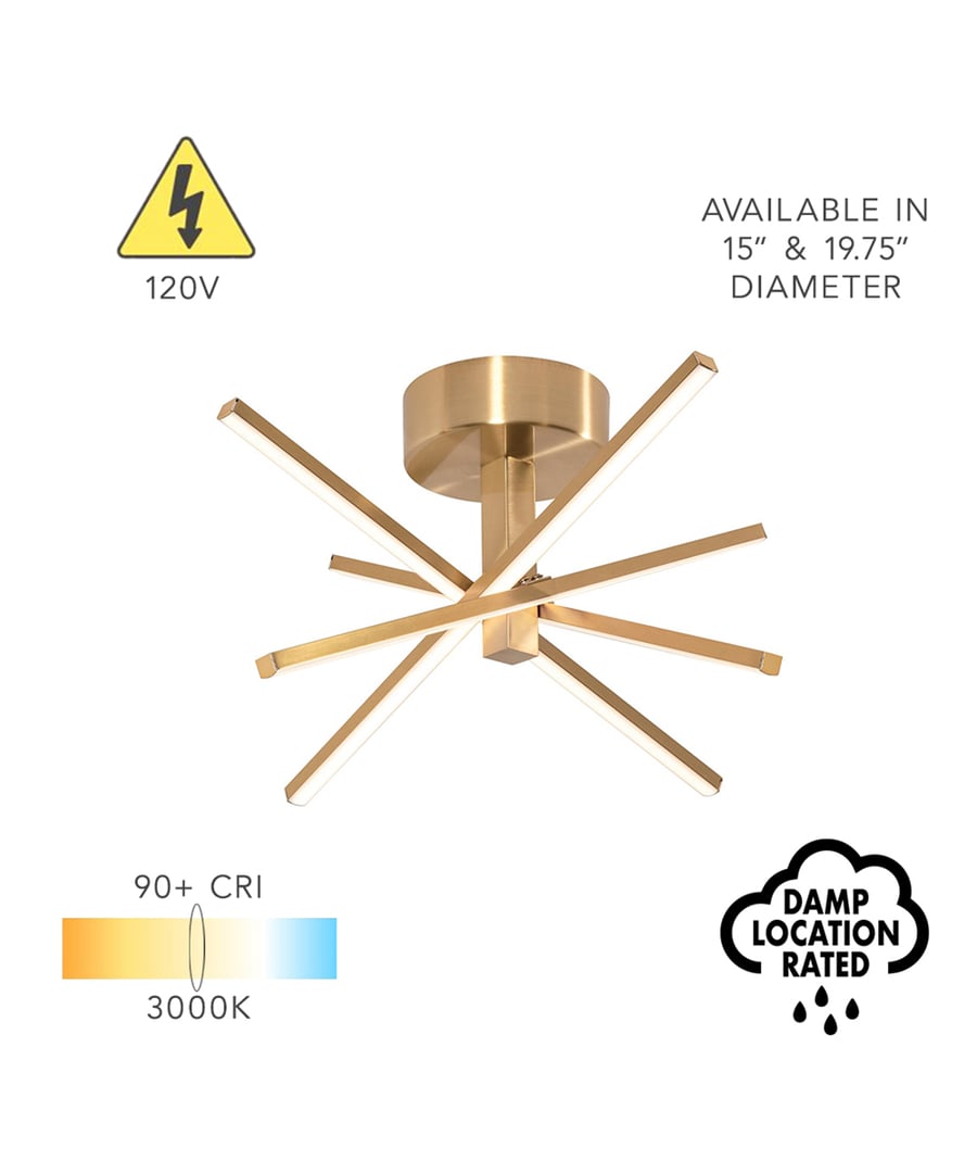 Alcon 12289 Semi-Flush LED Ceiling Light