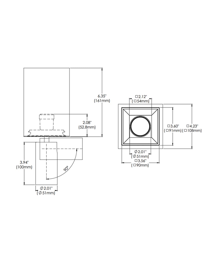 4-Inch Square LED Ceiling Spot Light