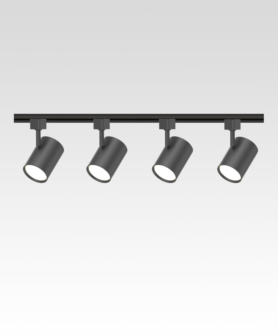 Alcon Lighting 13124-4 Sinch Architectural LED Cylinder Track Light Fixture kit - 4 Light