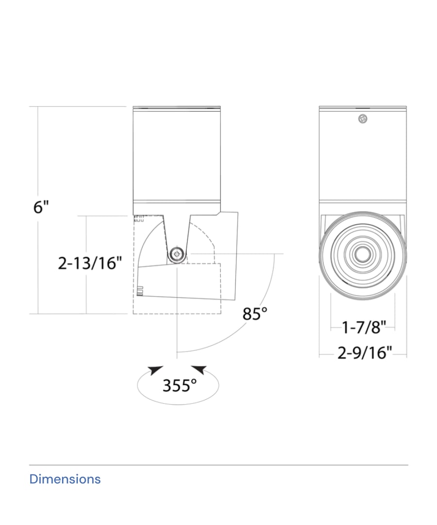 2.5-Inch Architectural Adjustable Suspended LED Cylinder Light