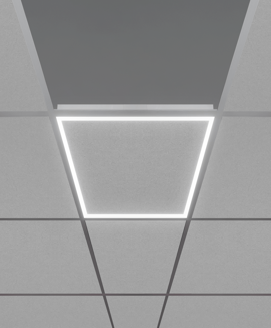 Recessed Edge-Lit LED Ceiling Tile Light