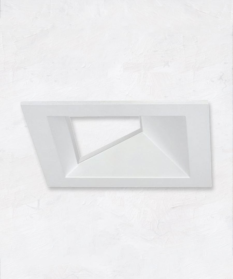 3-Inch Square Architectural Open Reflector LED Wall Wash Recessed Light