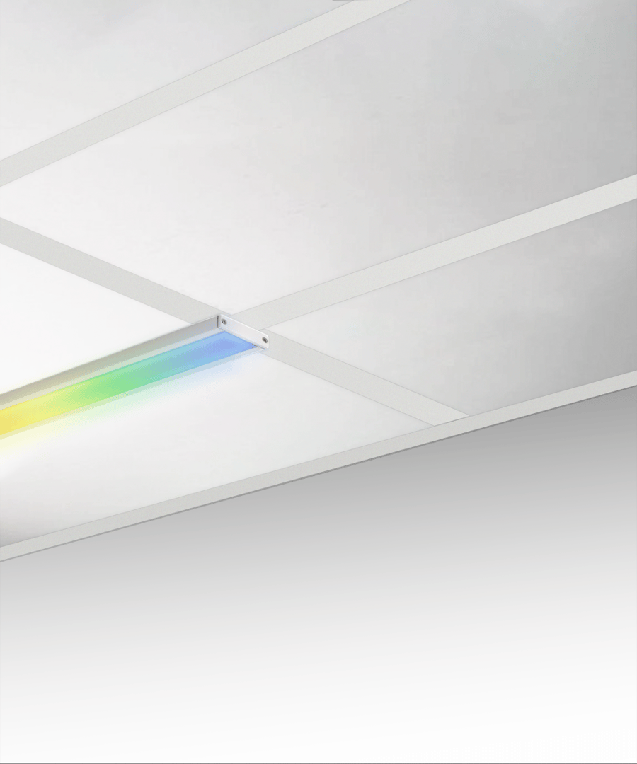 1-Inch RGBW Color-Changing Linear LED T-Bar Grid Ceiling Light