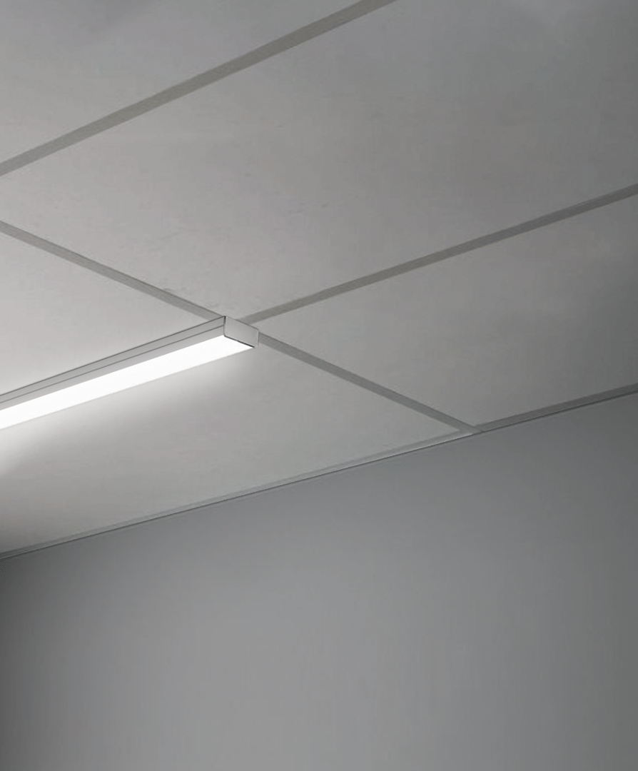 1-Inch Low-Profile Linear LED T-Bar Grid Ceiling Light